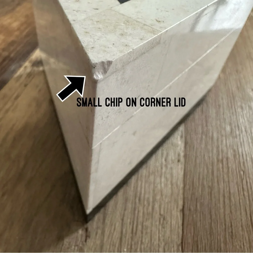 Friends & Co Marble Triangular Shaped Trinket Box Two Toned Made In Philippines